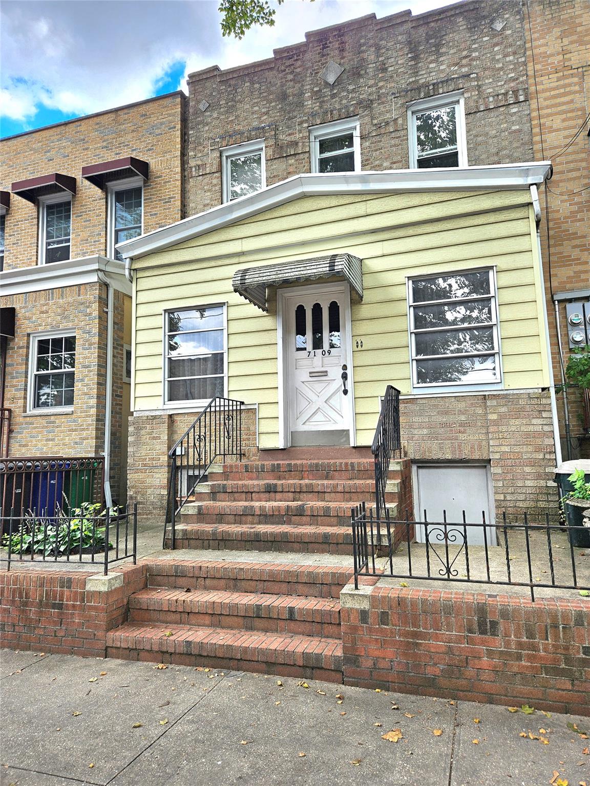 a front view of a house