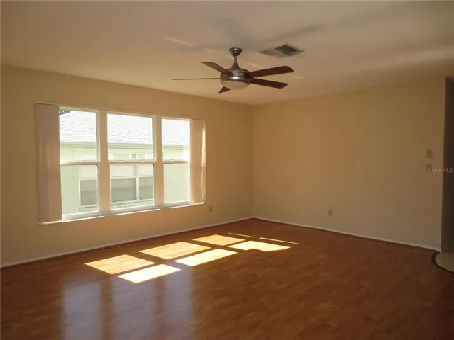 an empty room with a window