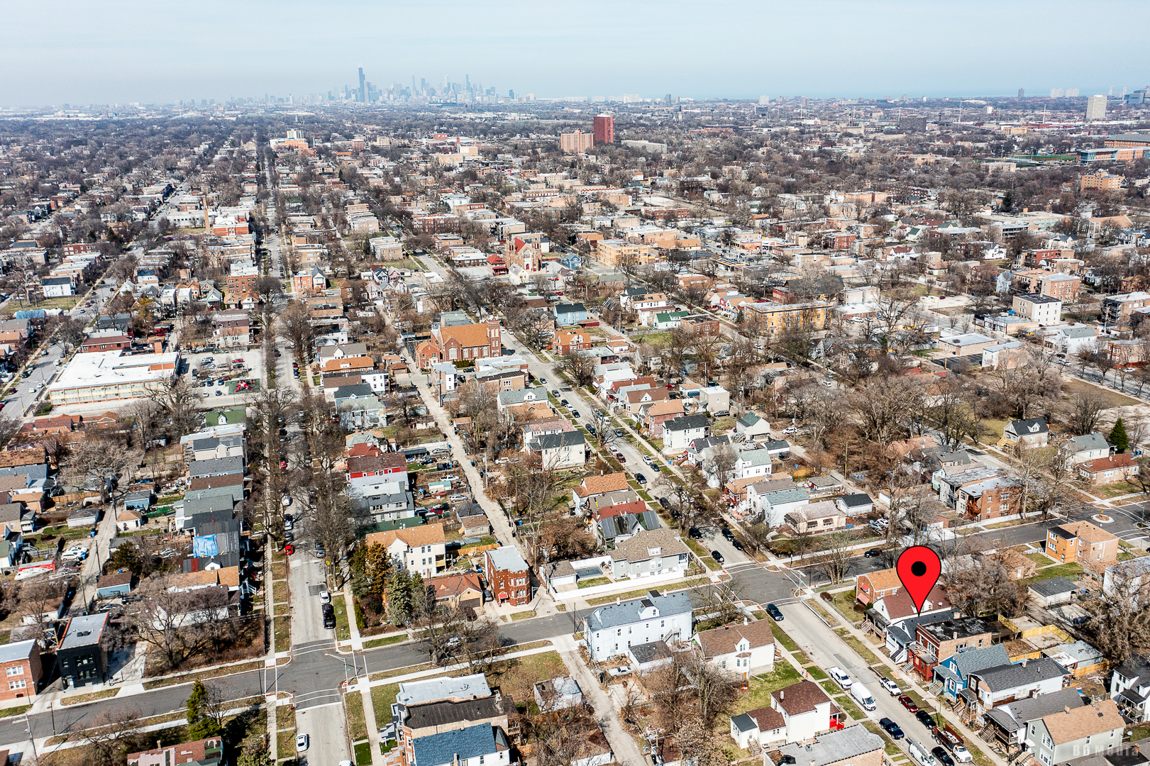 7307 South Peoria Street Chicago, IL 60621 - Photo 40 of 45 an aerial view of multiple house