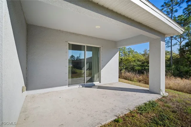 a view of a garden from a room