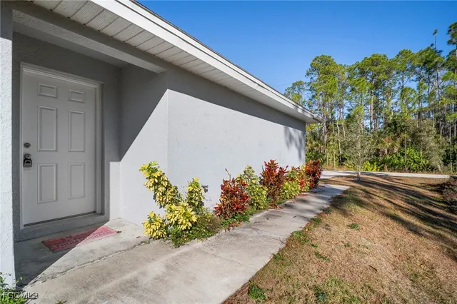 a view of a entryway door front of house