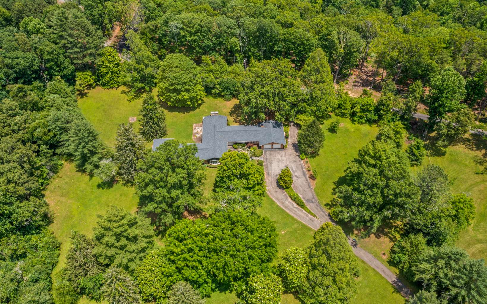 4295 Blue Ridge Drive Blue Ridge, GA 30513 - Photo 52 of 58 an aerial view of residential house with outdoor space and trees all around