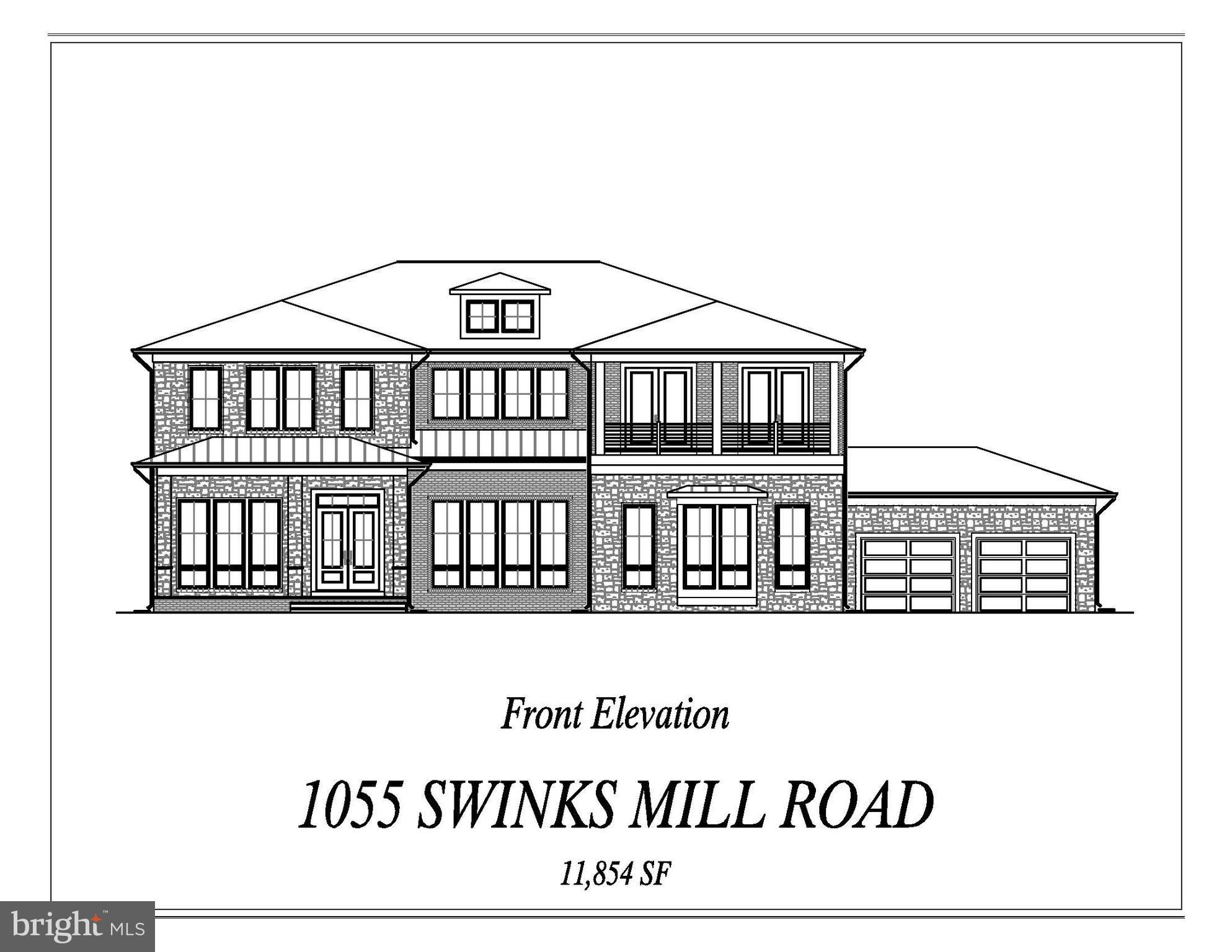 1055 Swinks Mill Road McLean, VA 22102 - Photo 2 of 47 All Brick & Stone Exterior with (3) Porches