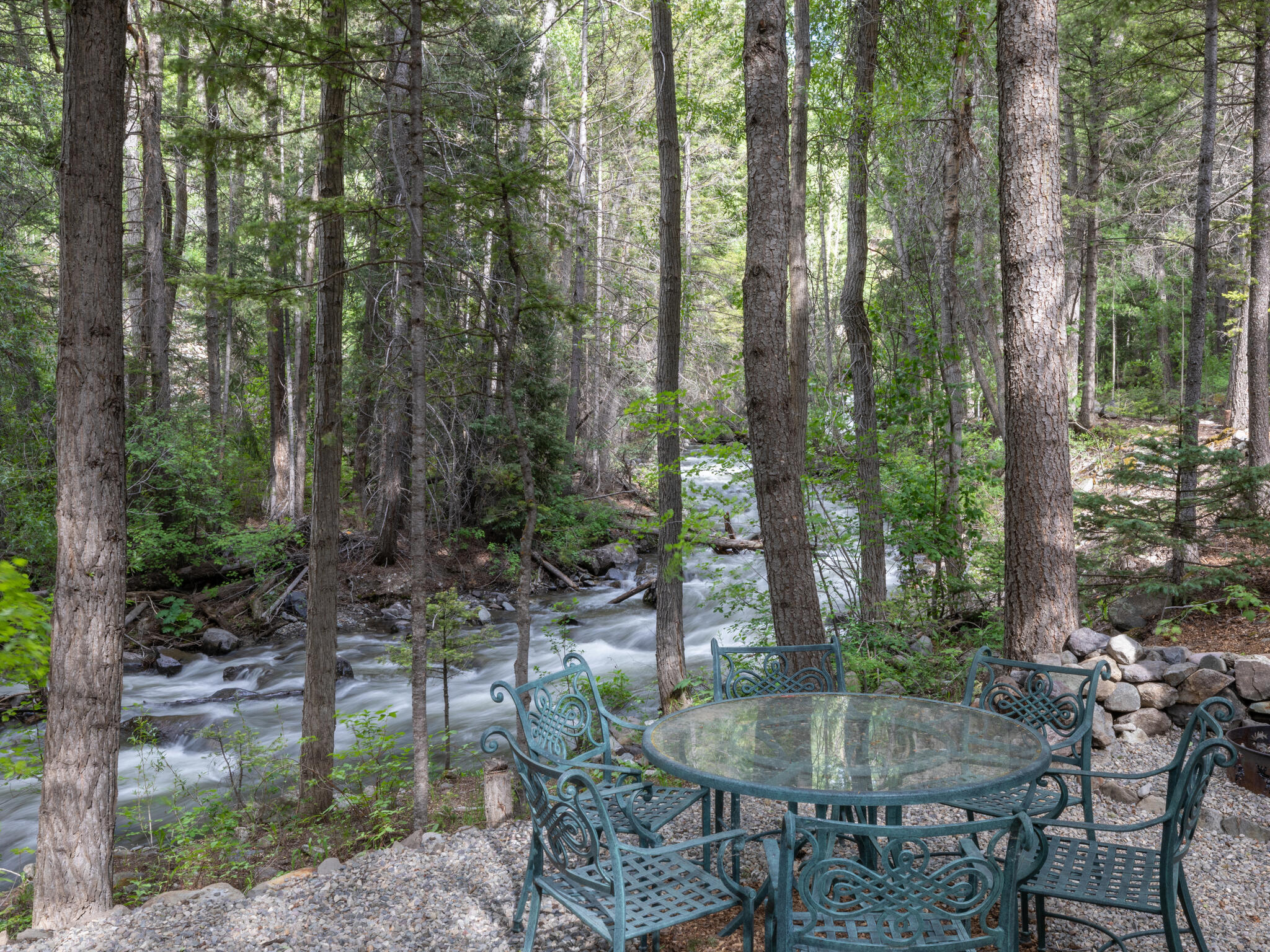 226 Lake Fork Junction Road Ophir, CO 81426 - Photo 8 of 31 a backyard of a house with table and chairs