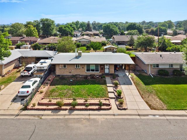 an aerial view of multiple houses