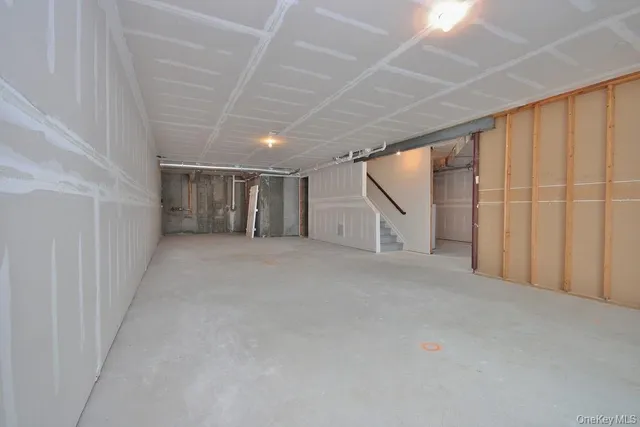 a view of a hallway with a white walls