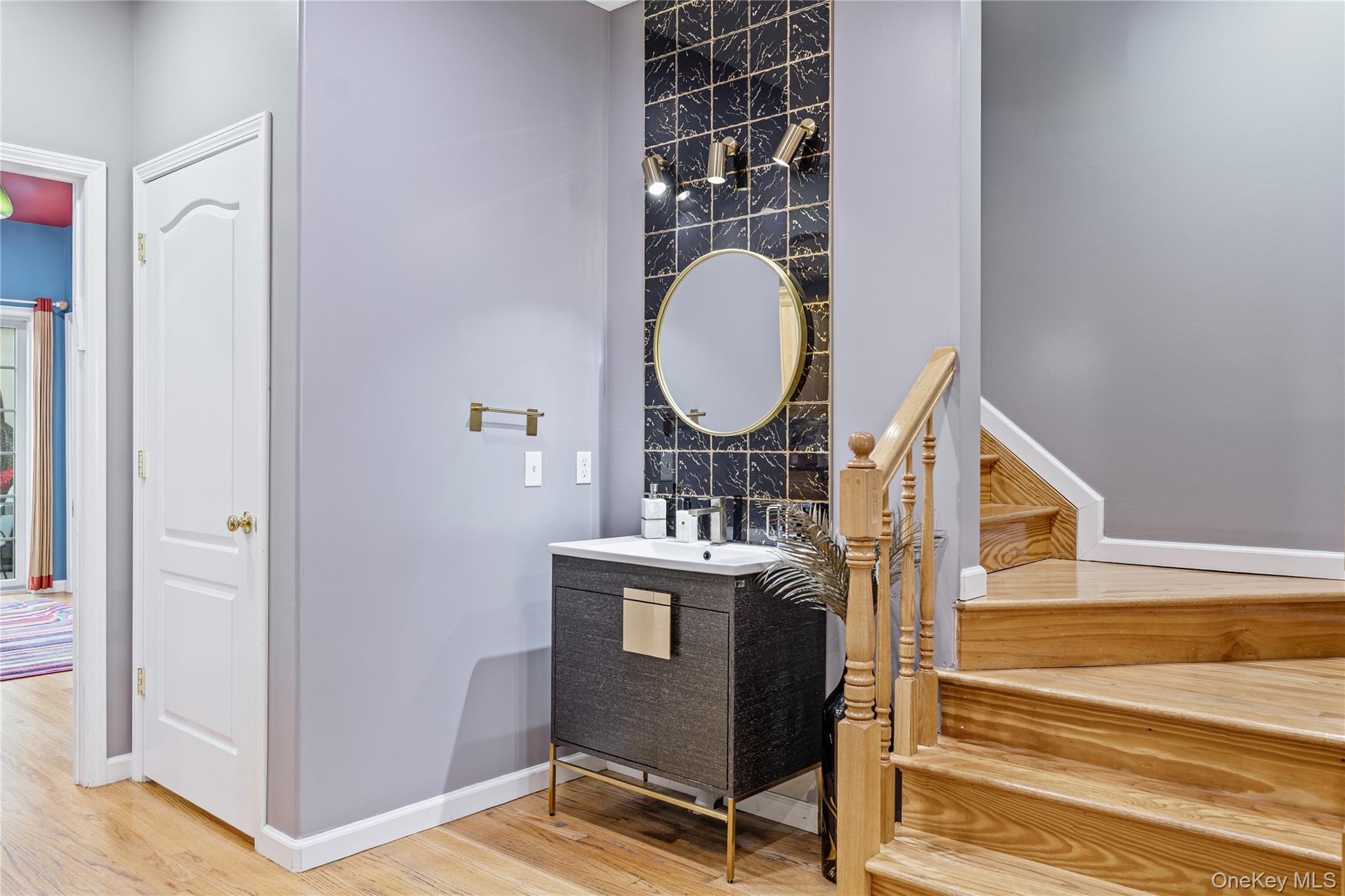 3314 Parkview Drive Spring Valley, NY 10977 - Photo 11 of 34 a view of a hallway with entryway wooden floor and front door