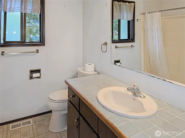 an empty room with closet