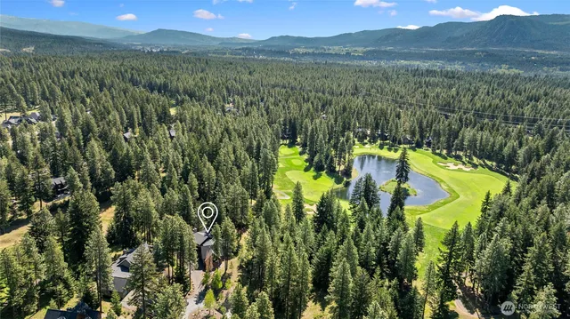 a view of a lake with a mountain in the background