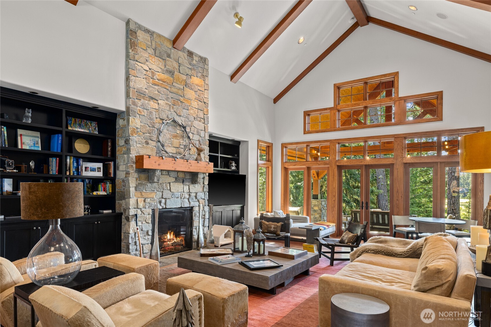 160 Bunchberry Court Cle Elum, WA 98922 - Photo 4 of 40 a living room with furniture fireplace and a large window