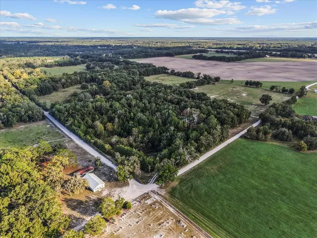 a view of a lake with a city