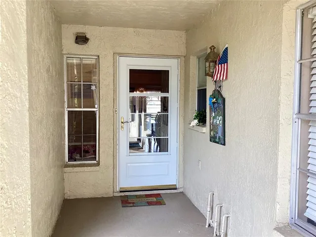 a view of front door of house
