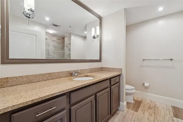 a view of a balcony with city view