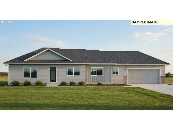 a house view with a garden