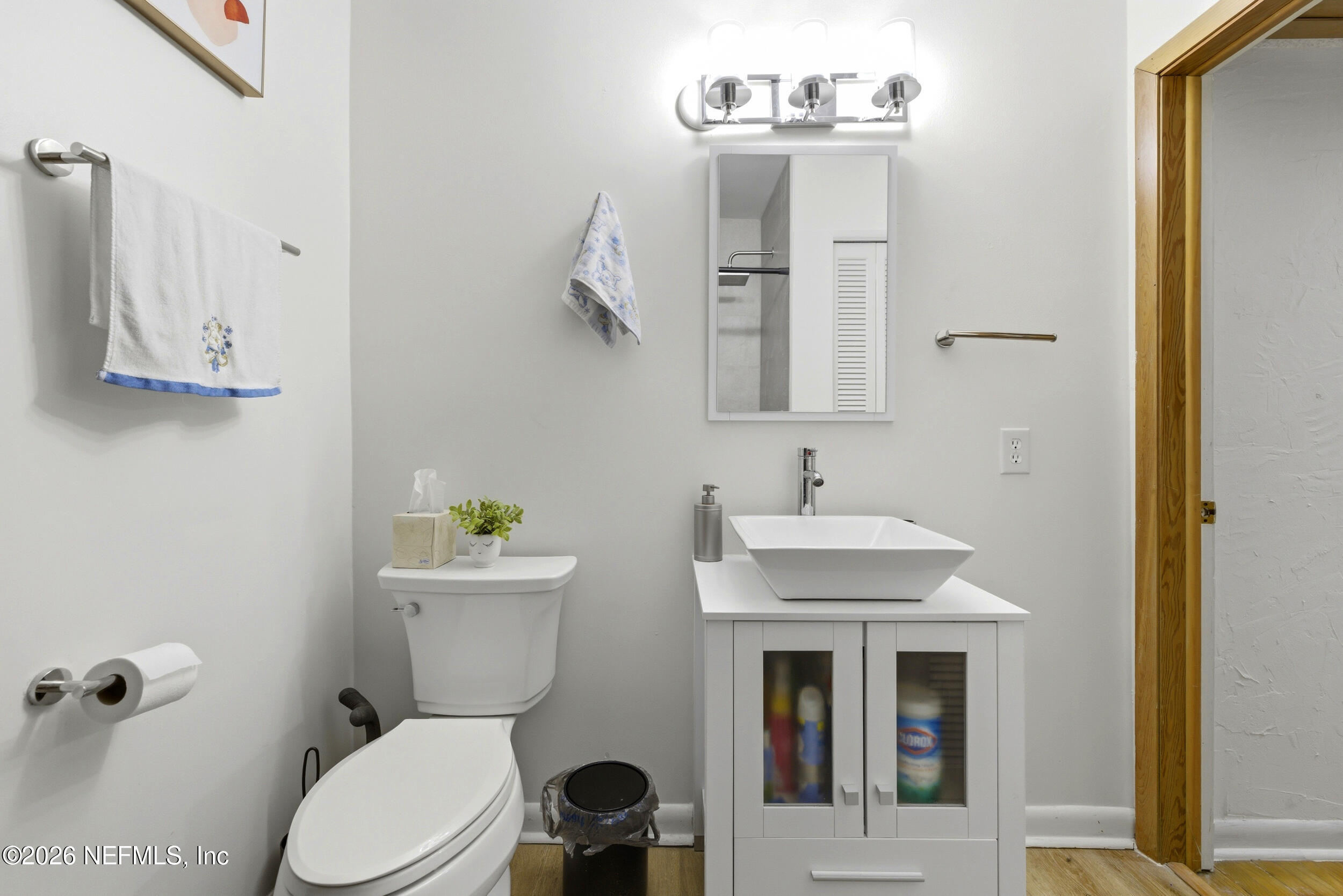7484 Spinola Road Jacksonville, FL 32217 - Photo 39 of 63 a bathroom with a sink mirror toilet and vanity