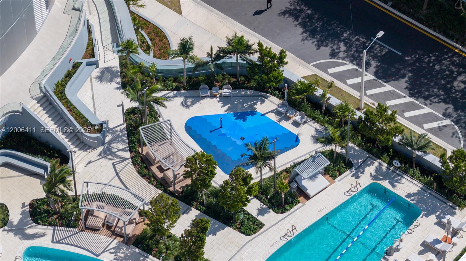 175 Southeast 25th Road, Unit 1202 Miami, FL 33129 - Photo 66 of 74 an aerial view of residential house with outdoor space and swimming pool