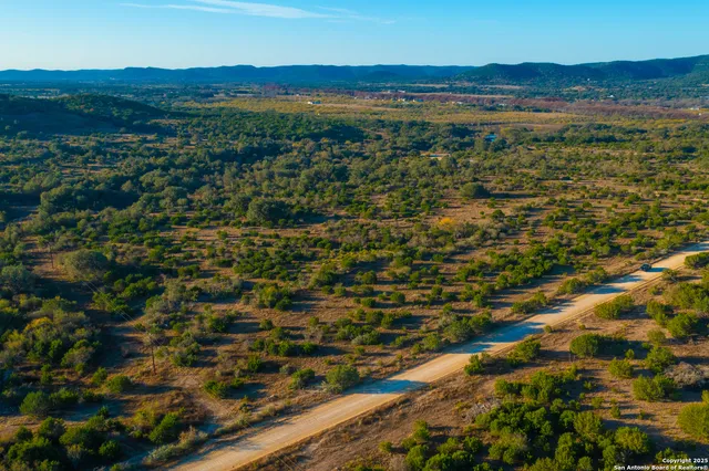 an aerial view of residential house and green space