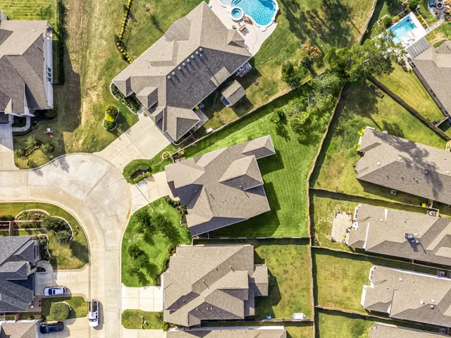 an aerial view of a city