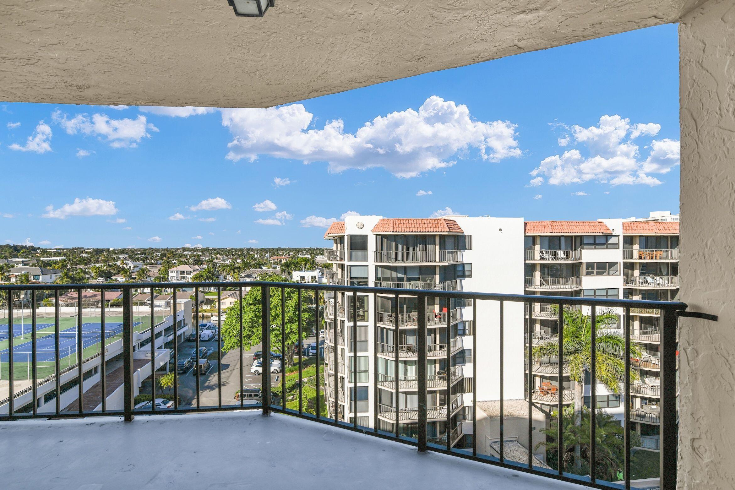 859 Jeffery Street, Unit 810 Boca Raton, FL 33487 - Photo 26 of 61 a view of a balcony with city