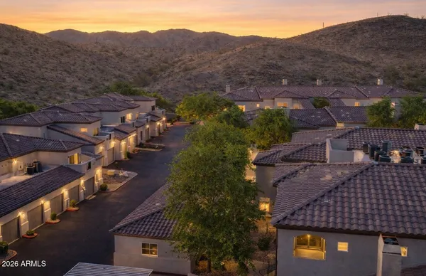 an aerial view of multiple house