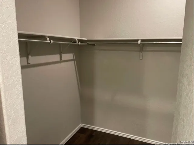 a close up view of racks on the wall