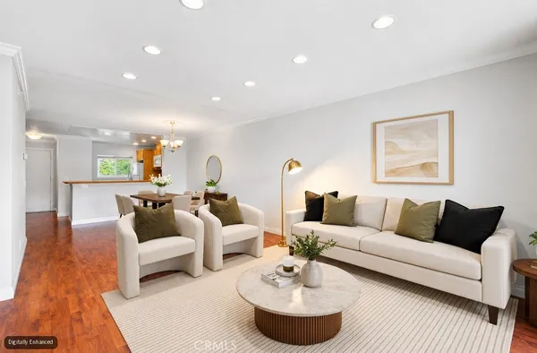 a living room with furniture and a couch