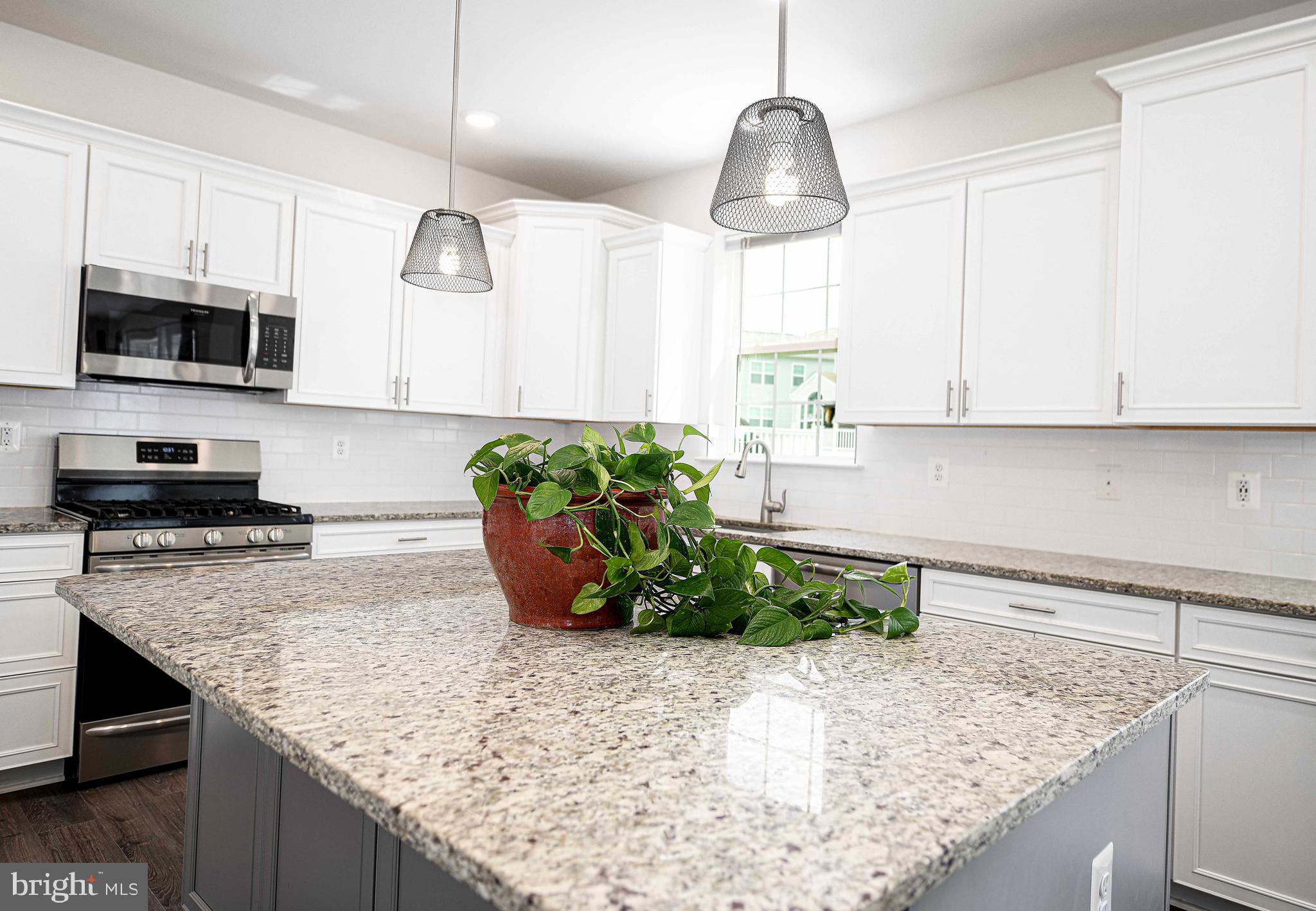 1218 Up And Over Lane Aberdeen, MD 21001 - Photo 18 of 40 a kitchen with stainless steel appliances granite countertop a sink a stove and a microwave