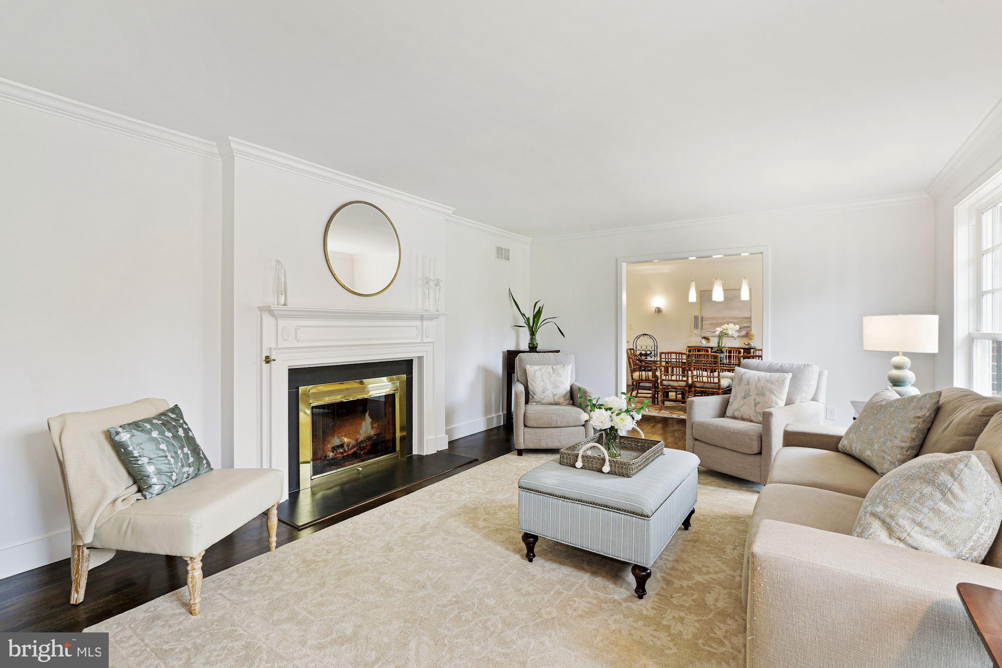7722 Greentree Road Bethesda, MD 20817 - Photo 20 of 66 living room with fireplace