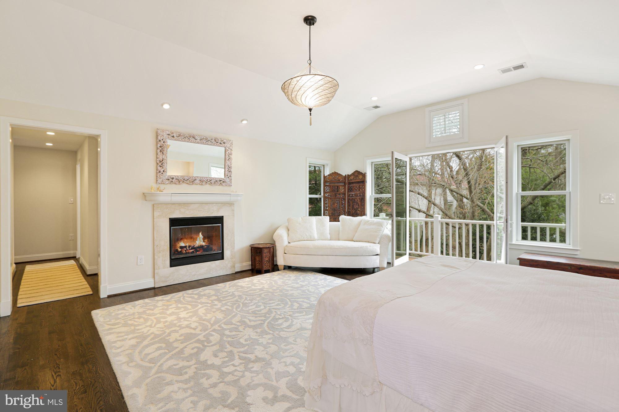 7722 Greentree Road Bethesda, MD 20817 - Photo 26 of 66 Master suite top floor w/fireplace