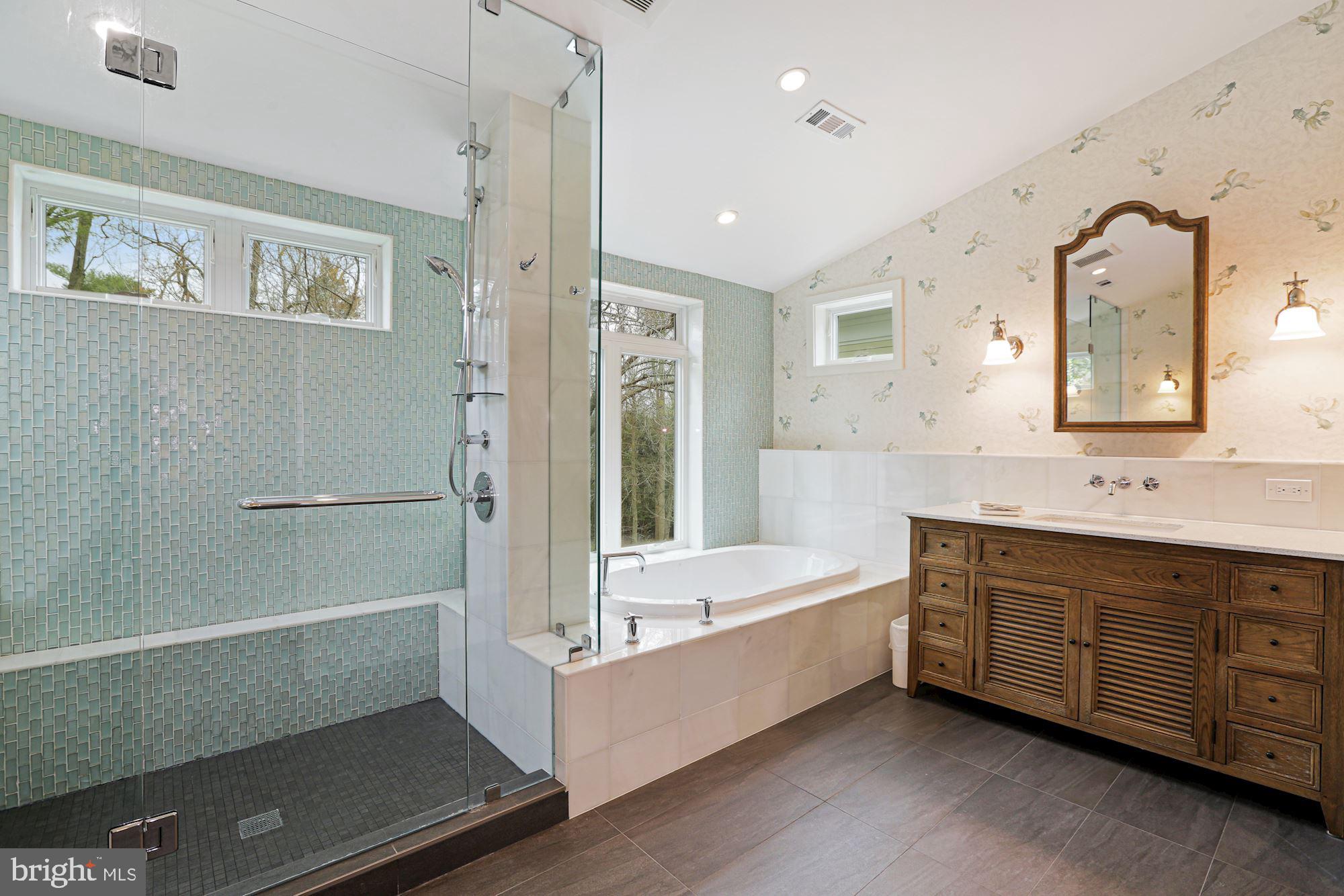 7722 Greentree Road Bethesda, MD 20817 - Photo 30 of 66 frameless glass shower door, soaking tub