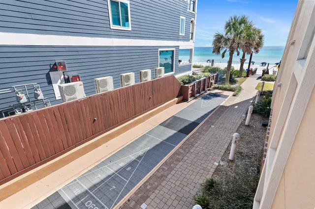 a view of balcony with chairs
