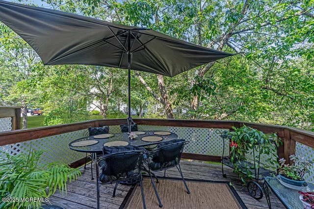 a view of an outdoor seating area