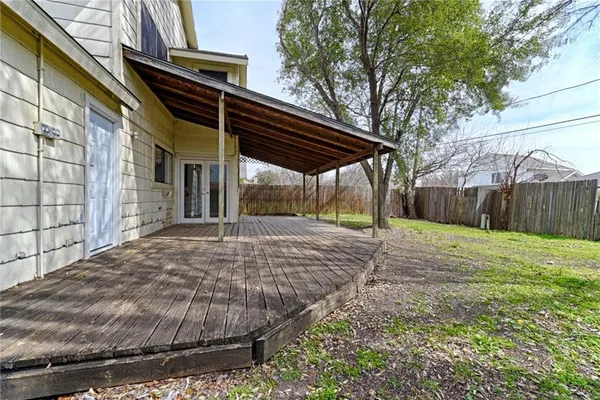 a backyard of a house