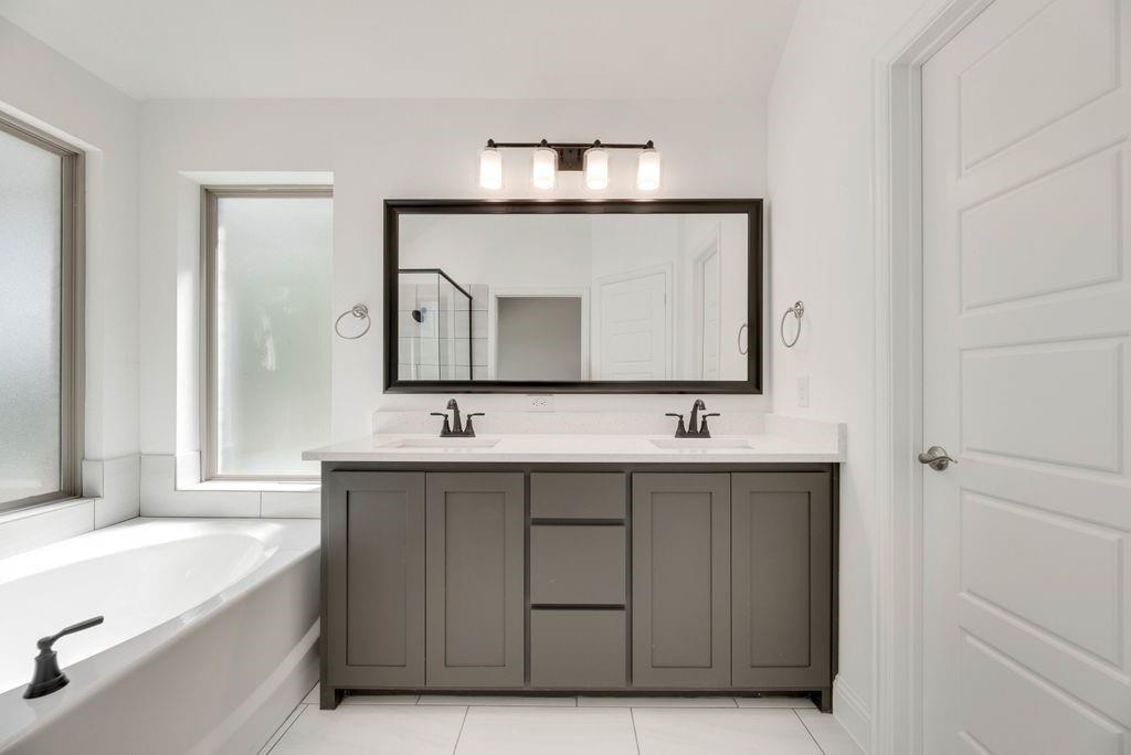 128 Loveta Lane Boyd, TX 76023 - Photo 8 of 15 a bathroom with a double vanity sink and mirror