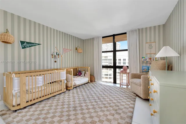 a room with furniture and a window