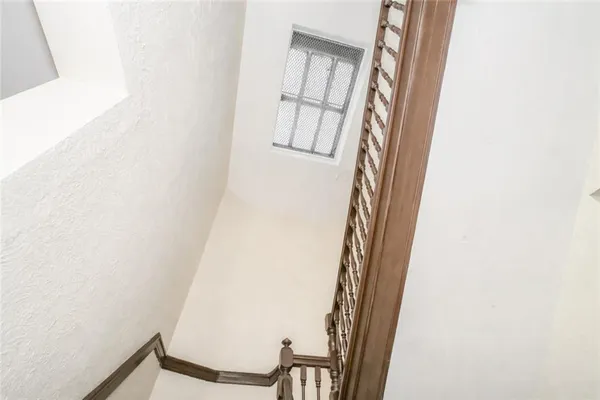 a view of an entryway with staircase