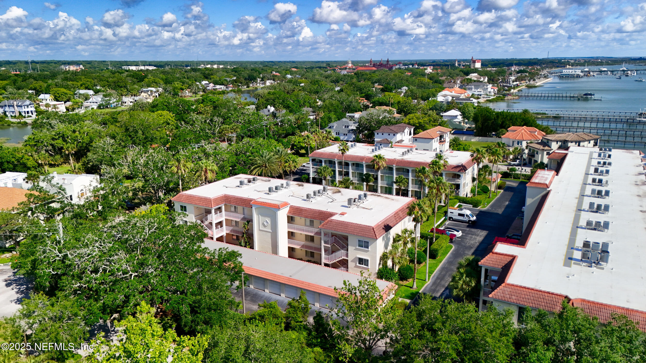159 Marine Street, Unit 105 St. Augustine, FL 32084 - Photo 41 of 46 an aerial view of a house with a yard
