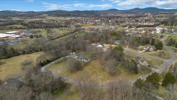a view of city and mountain