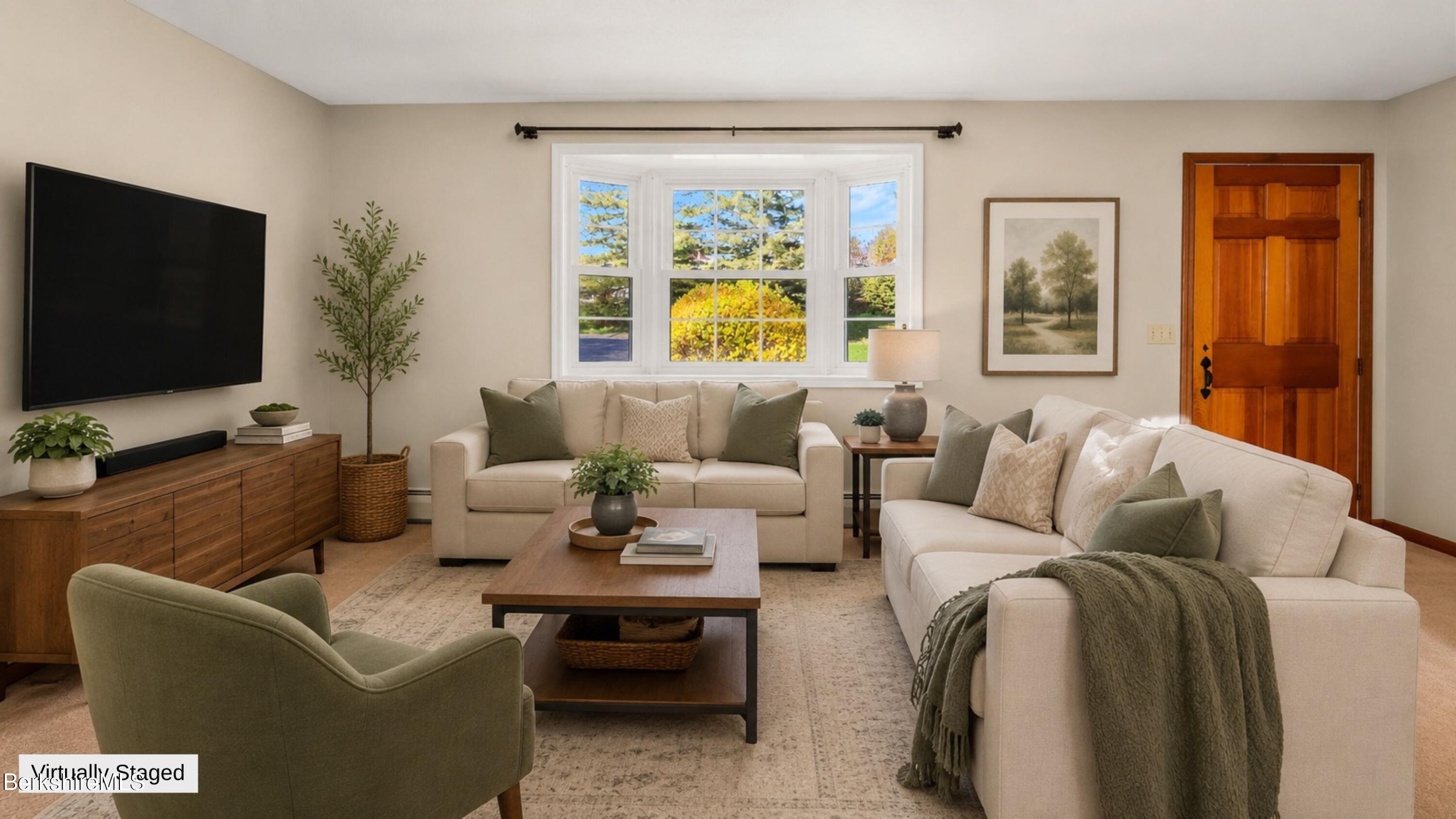 26 Partridge Road Pittsfield, MA 01201 - Photo 9 of 41 VIRTUALLY STAGED LIVING ROOM