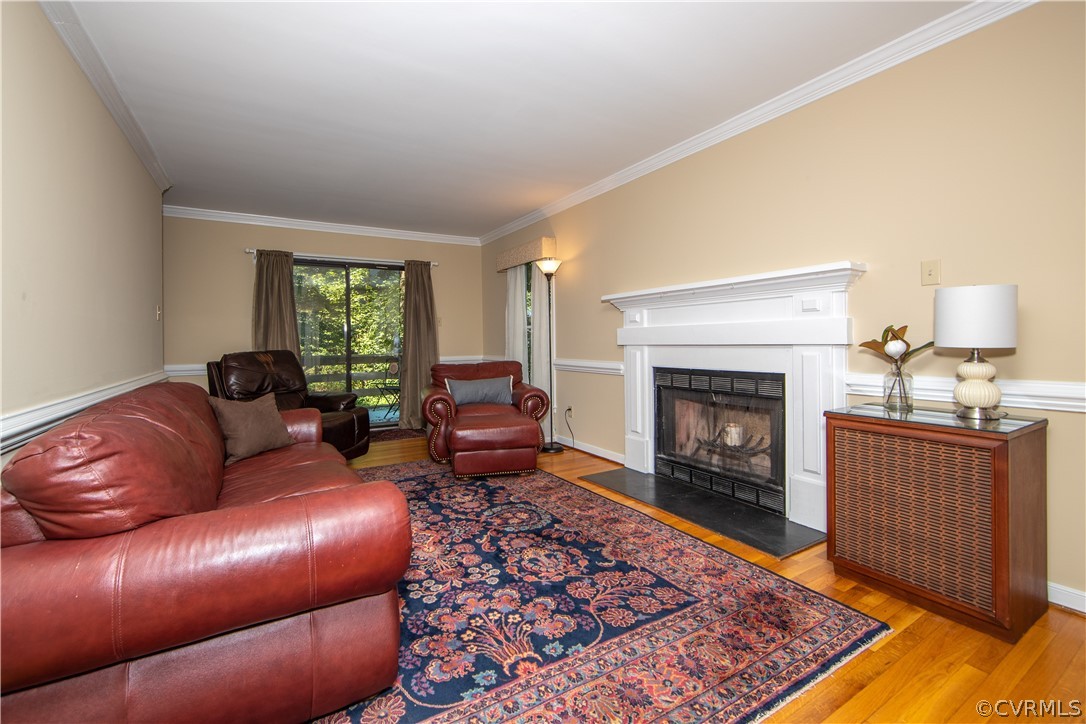 14608 Mill Spring Circle Midlothian, VA 23112 - Photo 3 of 23 Great Room with fireplace and wood floors