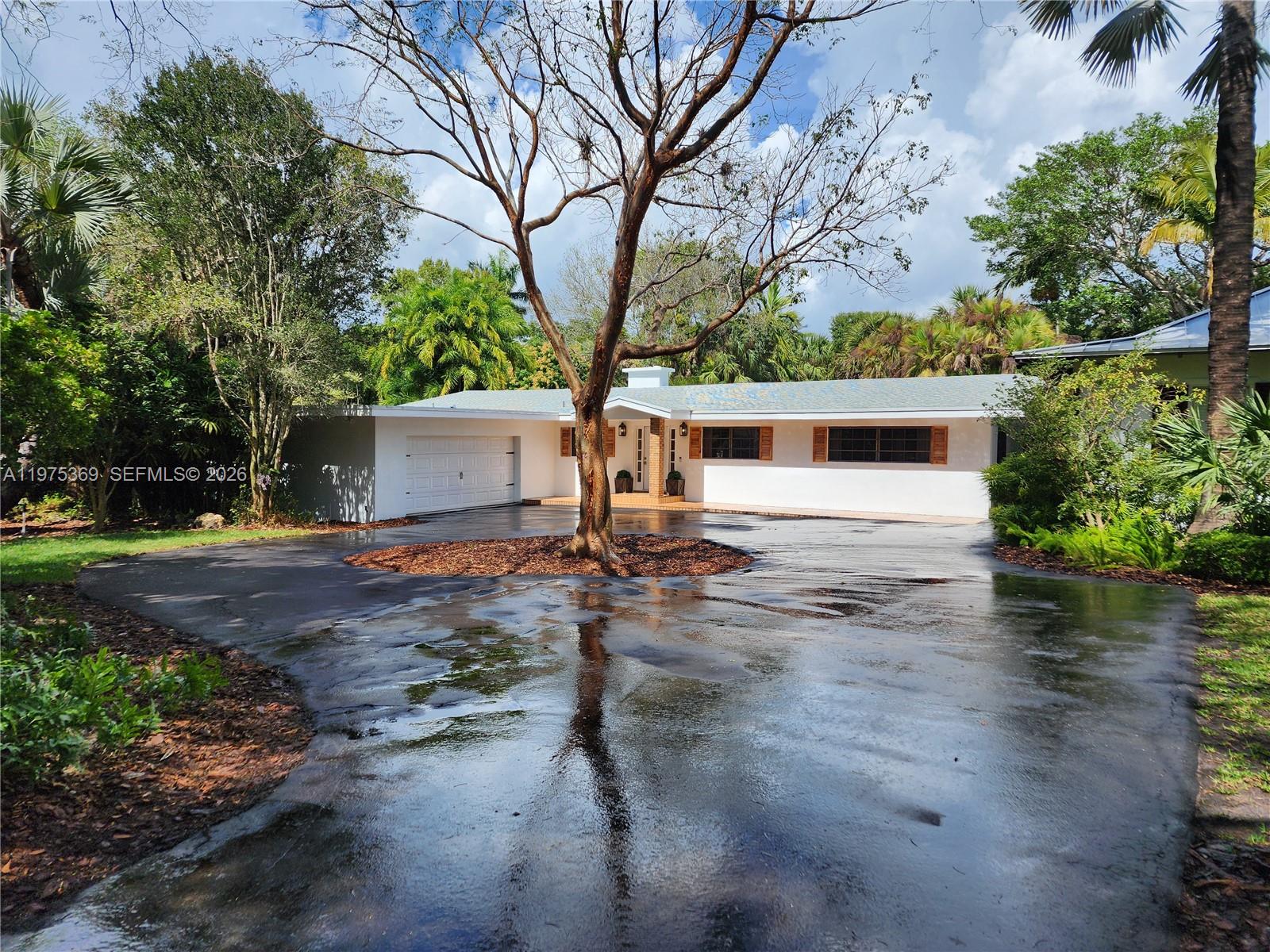 6065 Southwest 133rd Street Pinecrest, FL 33156 - Photo 2 of 41 a view of a yard with plants and a large tree