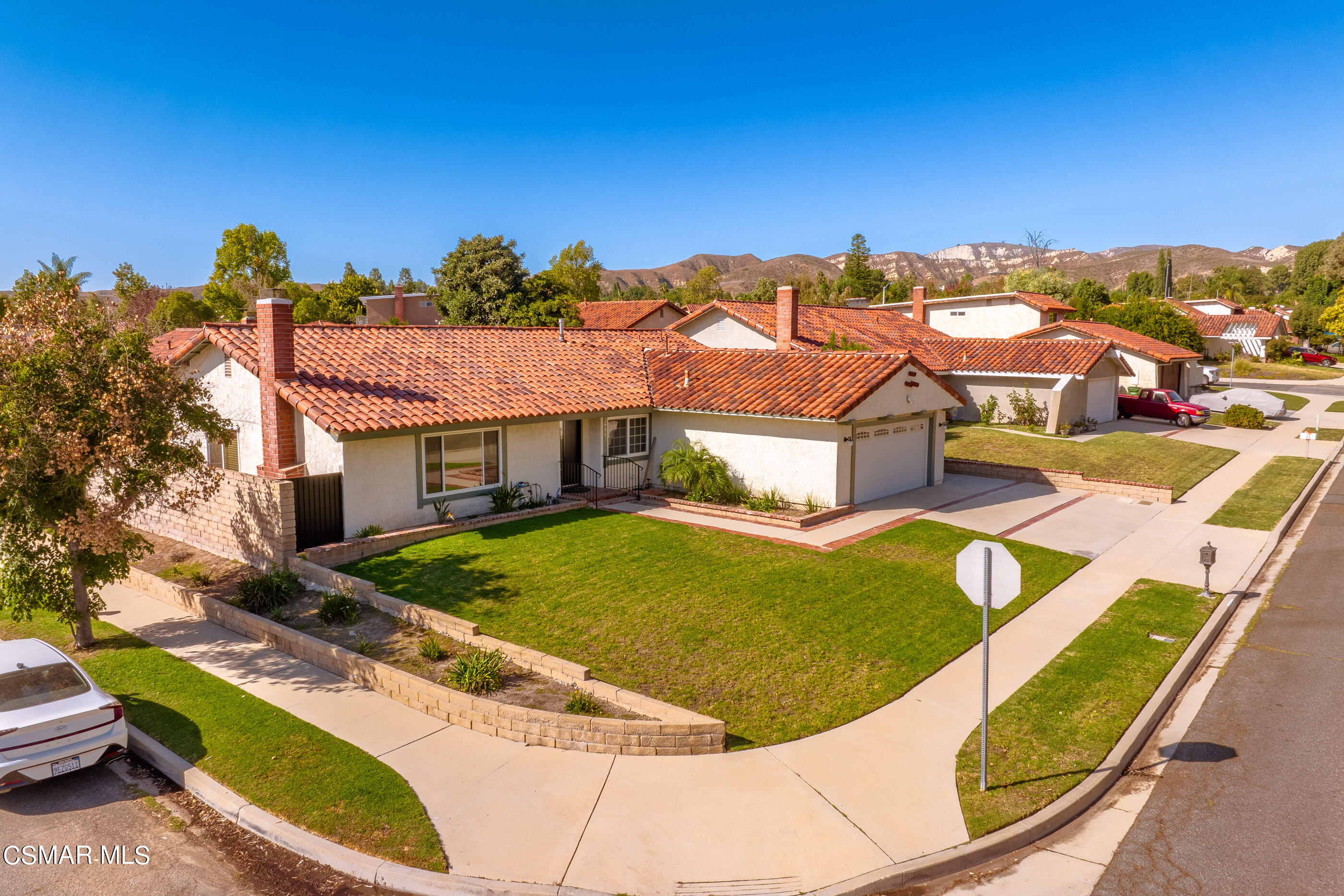 2835 Topaz Avenue Simi Valley, CA 93063 - Photo 39 of 42 an aerial view of a house with swimming pool and trees