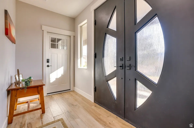 217 West Terrace Circle Toquerville, UT 84774 - Photo 9 of 25 Entrance foyer featuring french doors and light wood finished floors