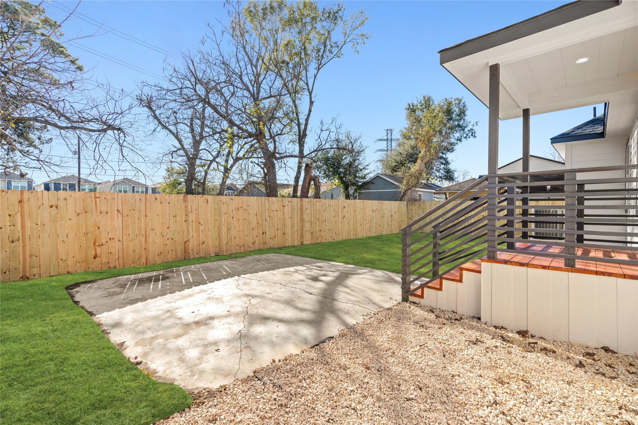 5420 Pease Street Houston, TX 77023 - Photo 37 of 43 Why is that concrete pad there? We dont know either, but hey its a good spot for some patio furniture