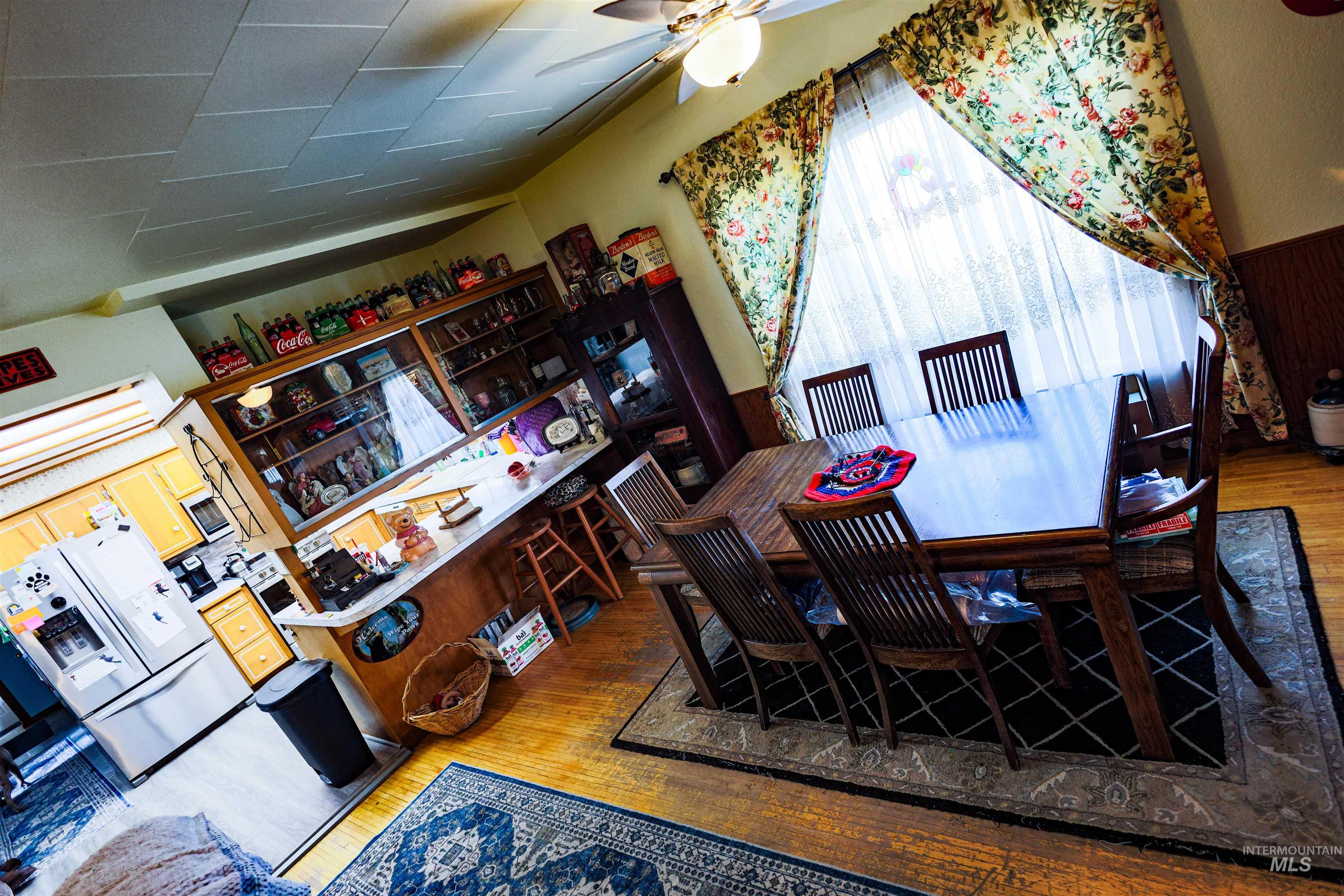 804 Maple Street Kamiah, ID 83536 - Photo 31 of 50 Dining area featuring hardwood / wood-style floors and a ceiling fan