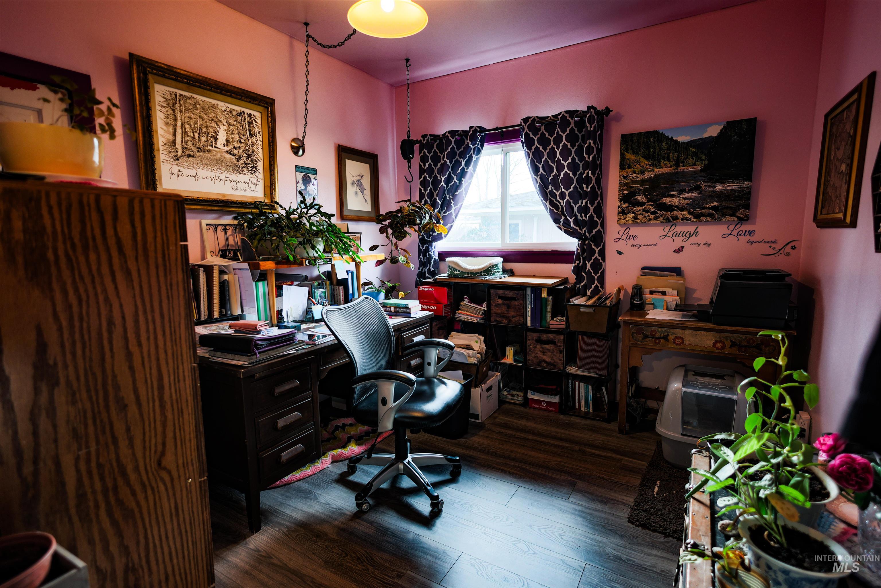 804 Maple Street Kamiah, ID 83536 - Photo 5 of 50 Home office with dark wood-style floors