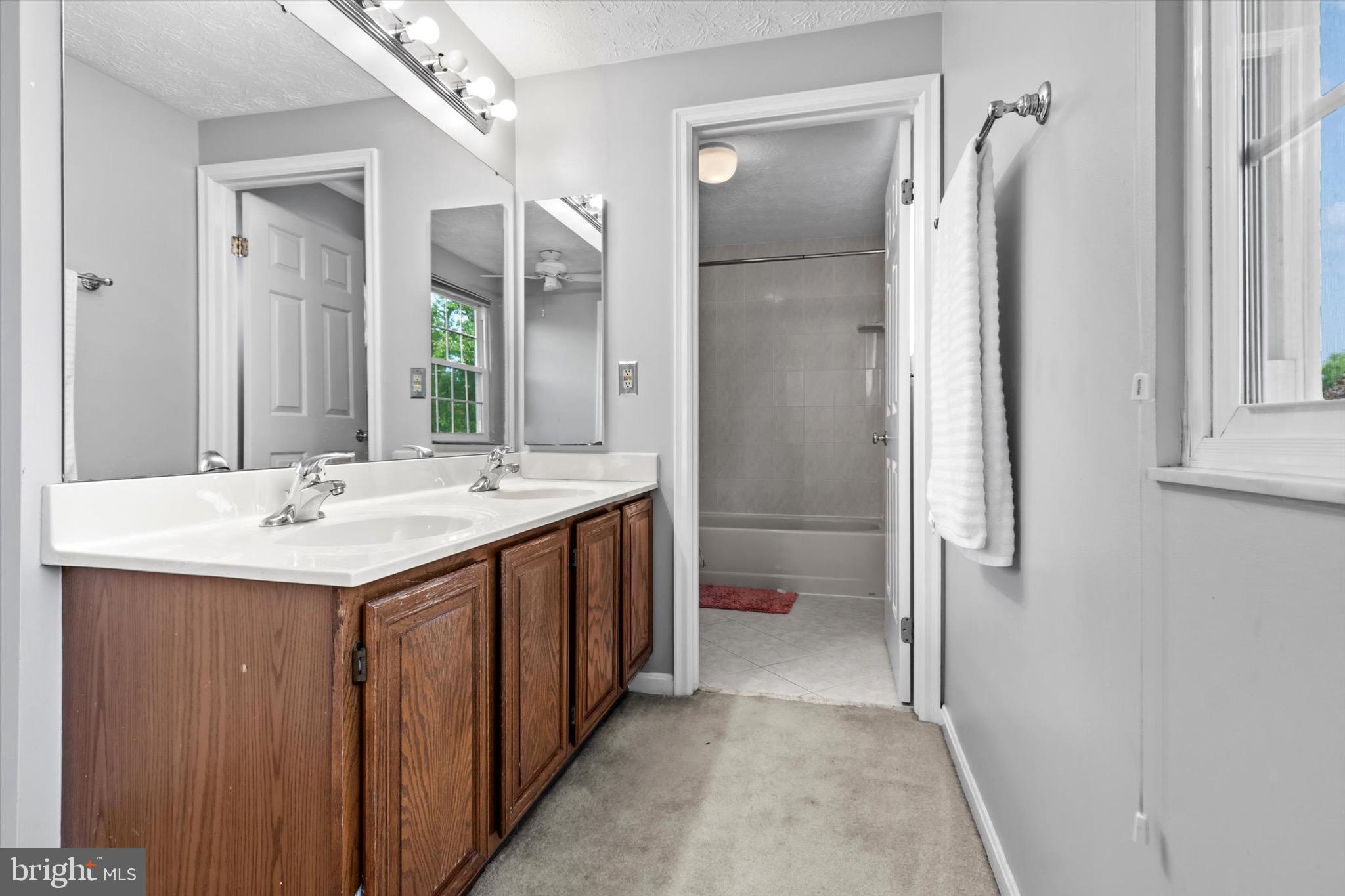 10462 Brackets Ford Circle Manassas, VA 20110 - Photo 17 of 39 a bathroom with a sink and a mirror