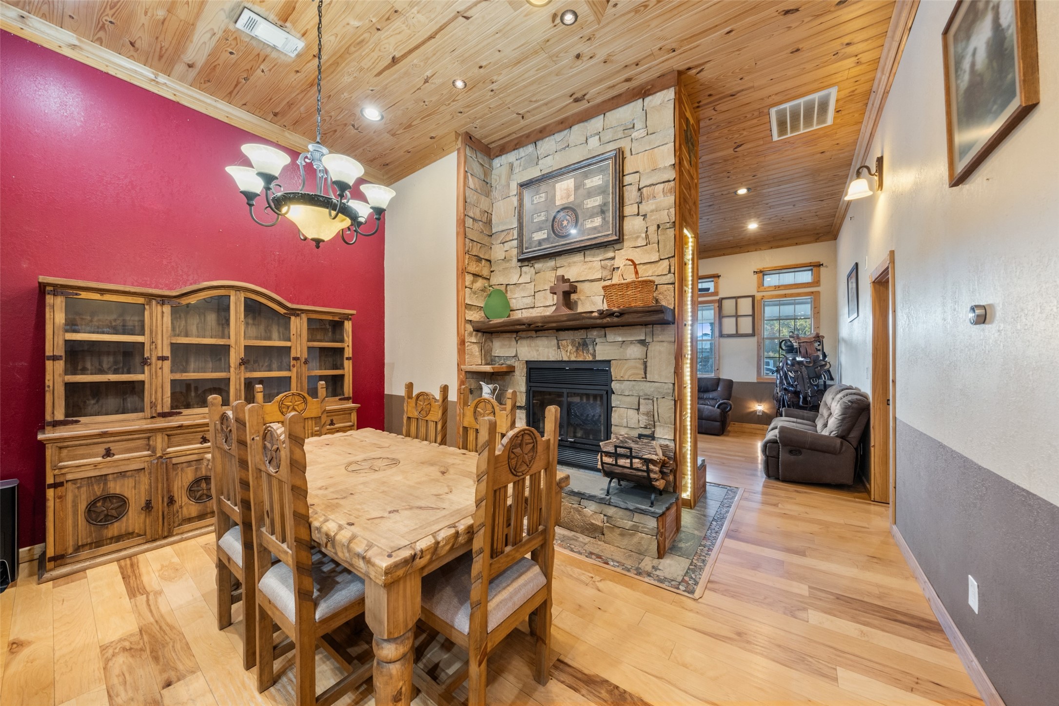 6950 Fm 945 Street North Coldspring, TX 77331 - Photo 14 of 29 a view of a dining room with furniture