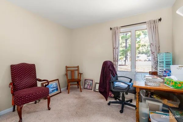 a view of a workspace with a window
