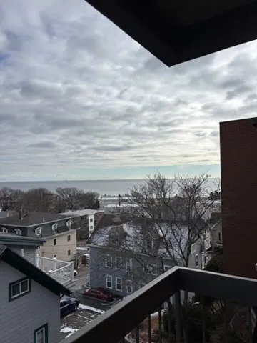 a view of a city from a balcony